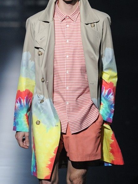 【希少】PHENOMENONタイダイ染めトレンチコート ベージュ M/38サイズ 激レア MADE IN JAPAN製 PHENOMENON 2013年SSモデル タイダイ染め