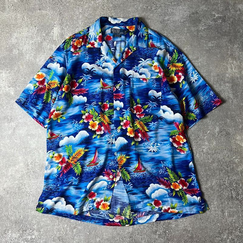 ラルフローレン　90s CALDWELL ハワイアンシャツ 161591586_o1.jpg