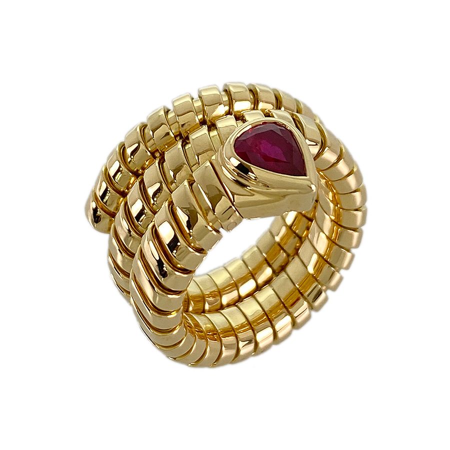 BVLGARI ブルガリ トゥボガス リング  K18WG 9号 ブルガリ BVLGARI トゥボガス リング K18YG ルビー 9号(49) sss【中古