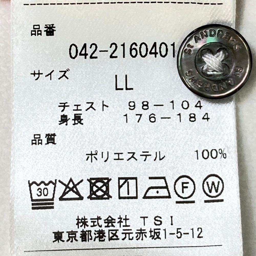 サイズ：LL ST ANDREWS セントアンドリュース 042-2160401 半袖ポロシャツ  ピンク系 [240101484219] ゴルフウェア メンズ ストスト サイズ：LL ST ANDREWS セントアンドリュース 042-2160401 半袖