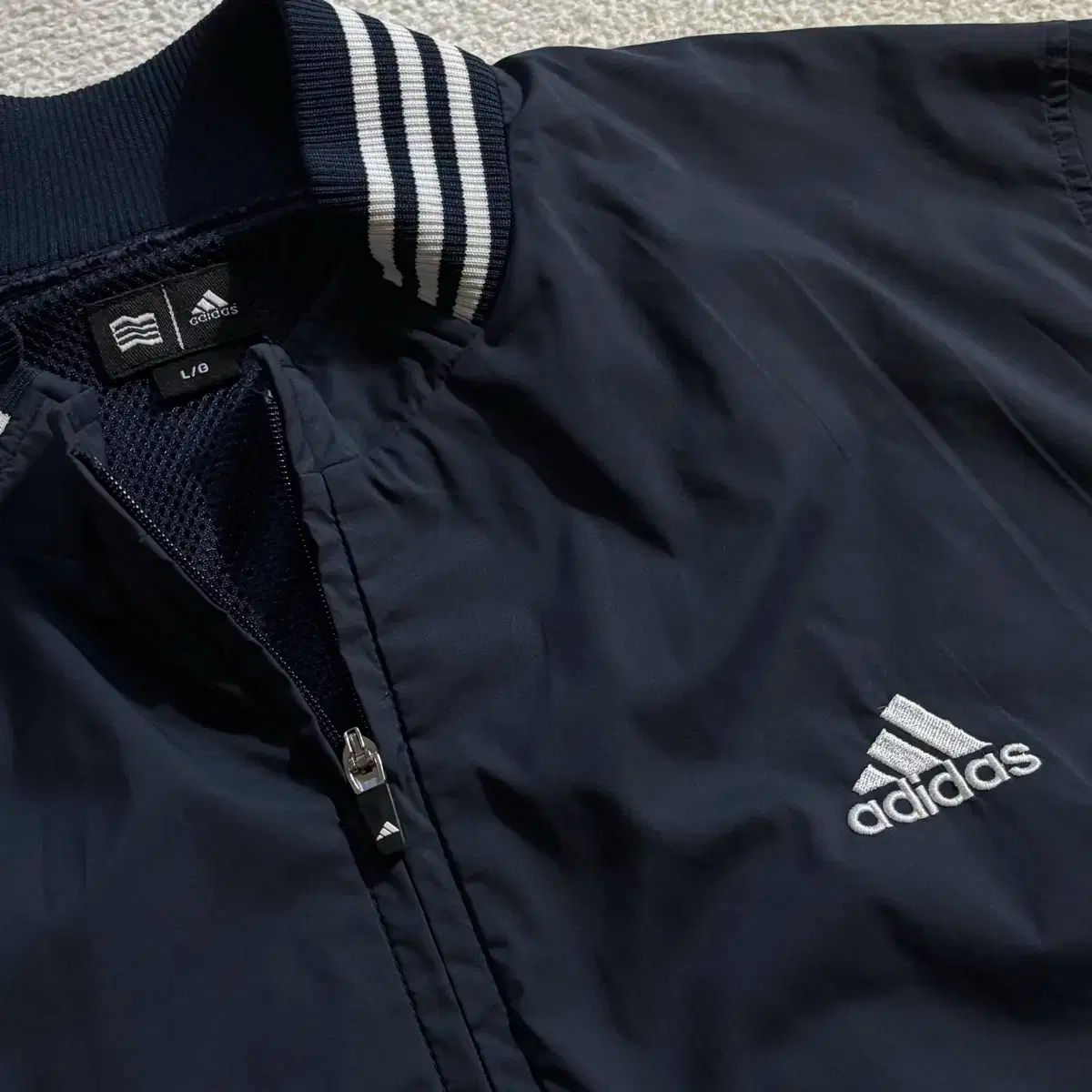 アディダス 日本 ヴィンテージ オールドスクール ネイビー ウィンドブレーカー