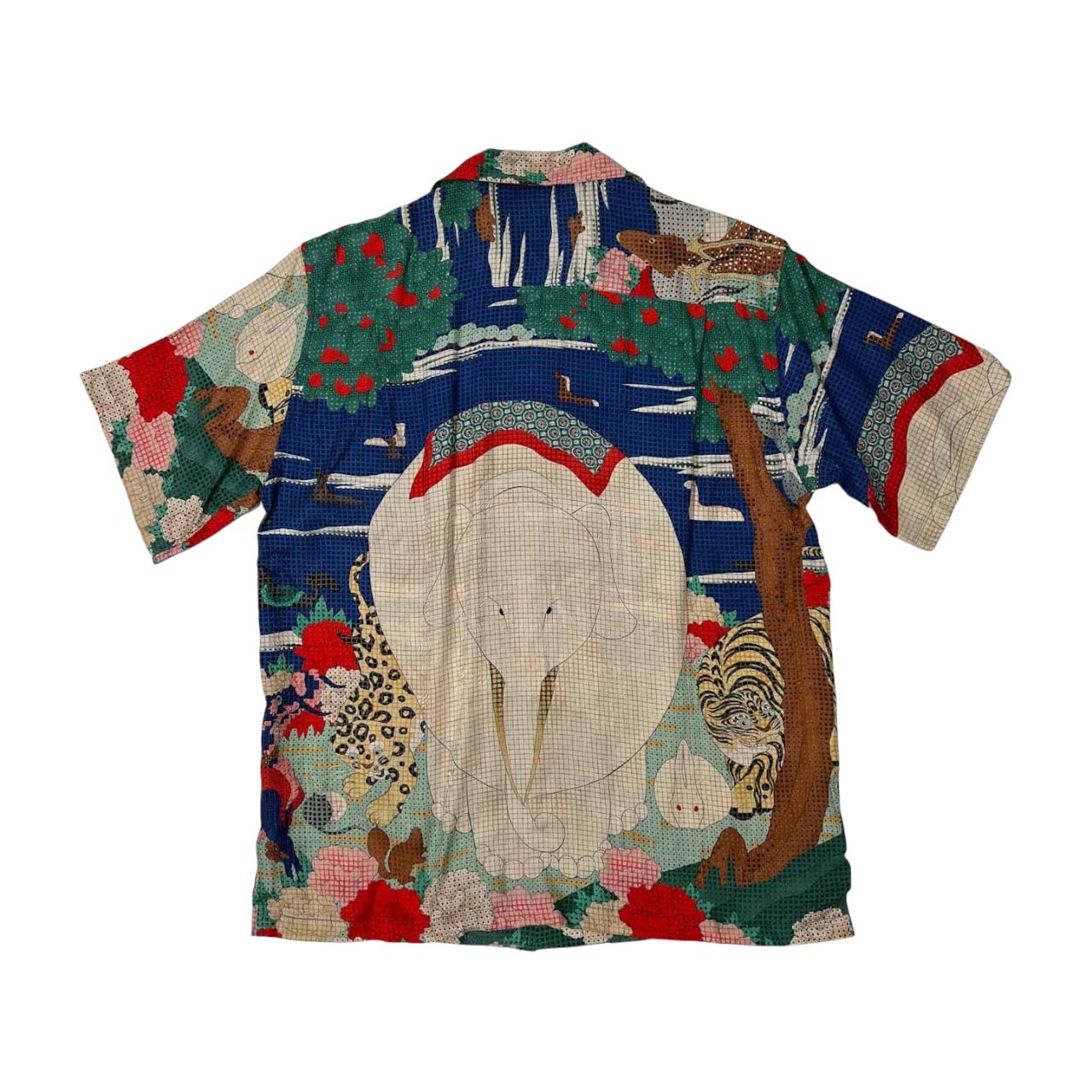 タグ付き/未使用品 Pagong パゴン × 出光美術館 動物総柄 京友禅 半袖 