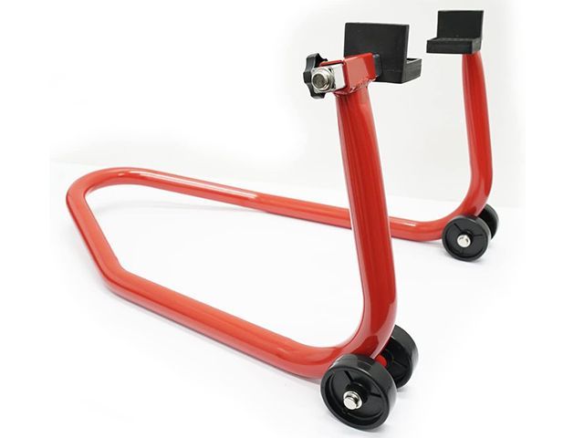 バイク リアスタンド リフトスタンド Lフック L型 中型 大型 後輪 バイクスタンド T型 ラバー付 スタンドアップ スイングアーム タイヤ チェーン 交換 固定 保管 バイク用 オートバイ 修理 整備 太パイプ 直径 35mm 一本型 継ぎ目なし