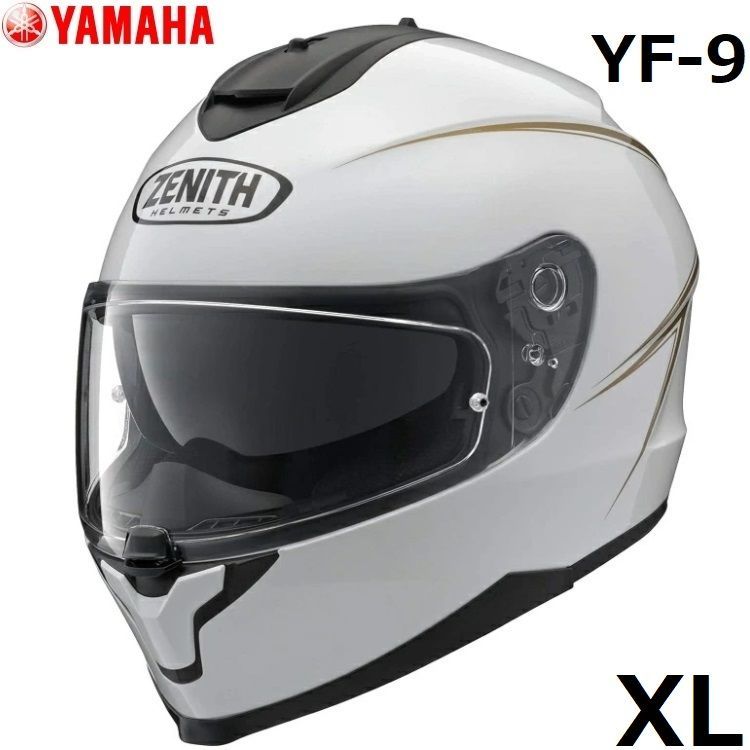 SHOEI クリスタルホワイト XLミラーシールド付き ヘルメット ピンスト 有 SHOEI クリスタルホワイト XLミラーシールド付き ヘルメット