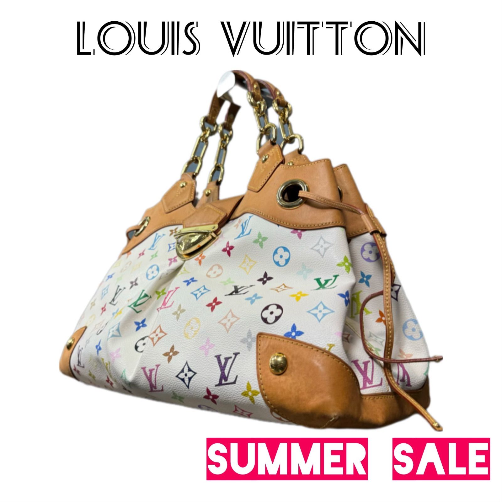 🔶🔶Summer SALE🔶🔶 週末セール 【LOUIS VUITTON】 ルイ・ヴィトン ハイブランド ウルスラ ブロン モノグラム  マルチカラー ハンドバッグ M40123 シリアル有り - メルカリ