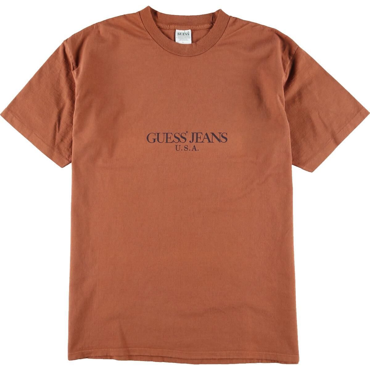 90年代 ゲス Guess BY GEORGES MARCIANO 半袖 ロゴTシャツ USA製 メンズL ヴィンテージ /eaa251638