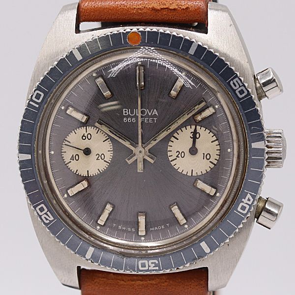級 稼働 ブローバ クロノグラフ 手巻き グレー文字盤 666 625444 メンズ腕時計 5315310 10NBT MST ABC16687