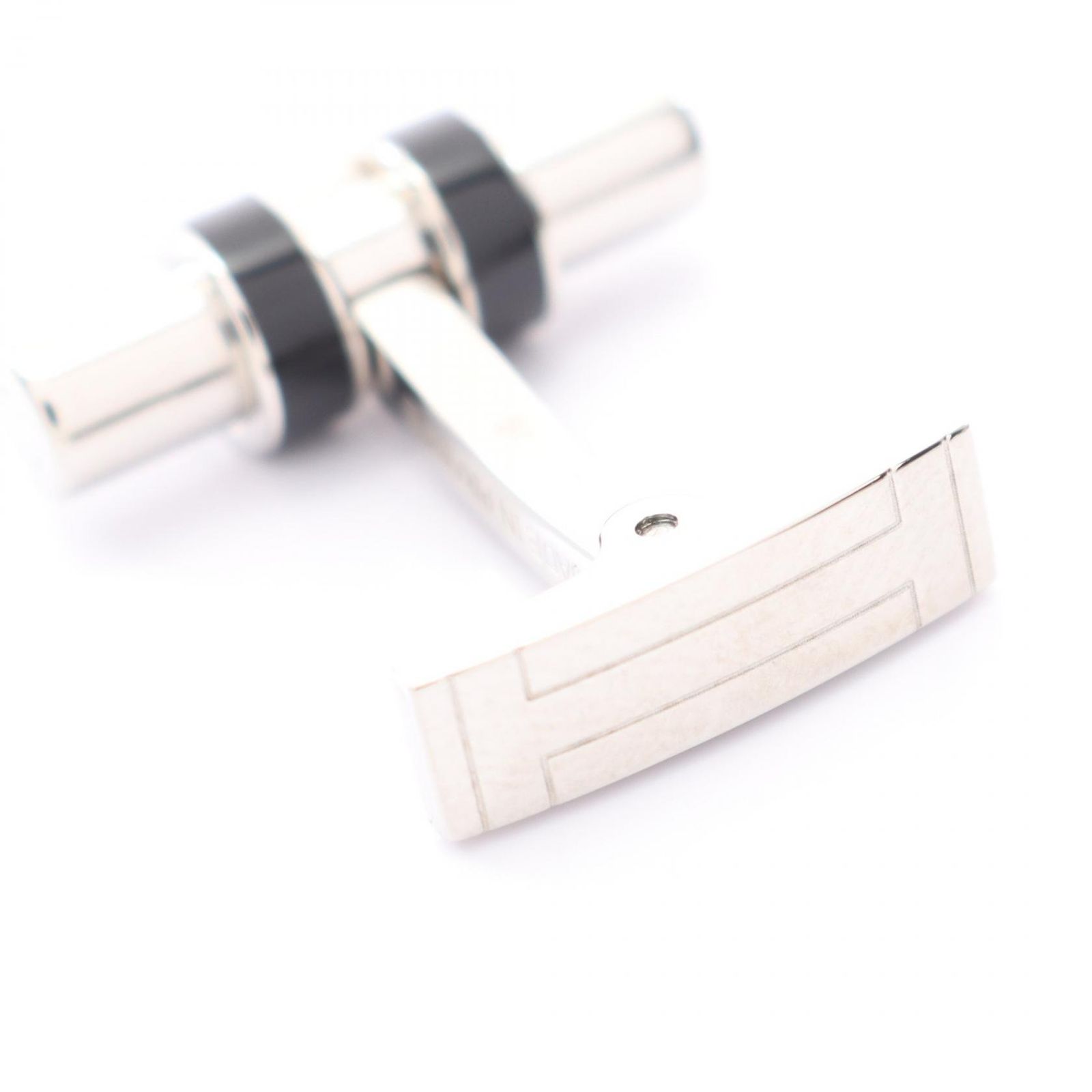 エルメス HERMES カフス カフリンクス チューブH ブラック その他 カフリンクス メンズ Used A KANDAIZUMI_COM