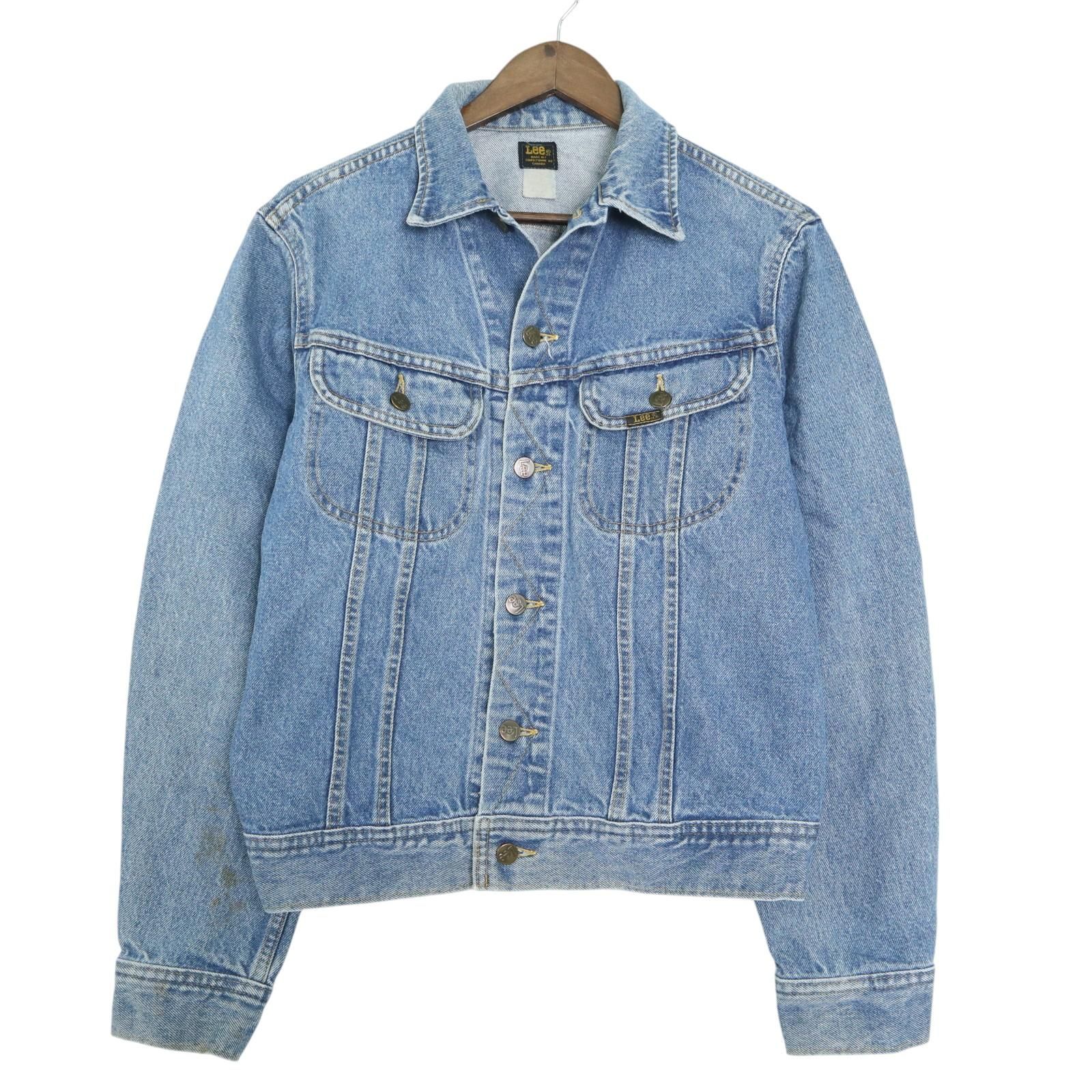 70年代 カナダ製 Lee リー 101-J デニムジャケット ヴィンテージ ライトブルー (メンズ S相当) 中古 古着 A3471