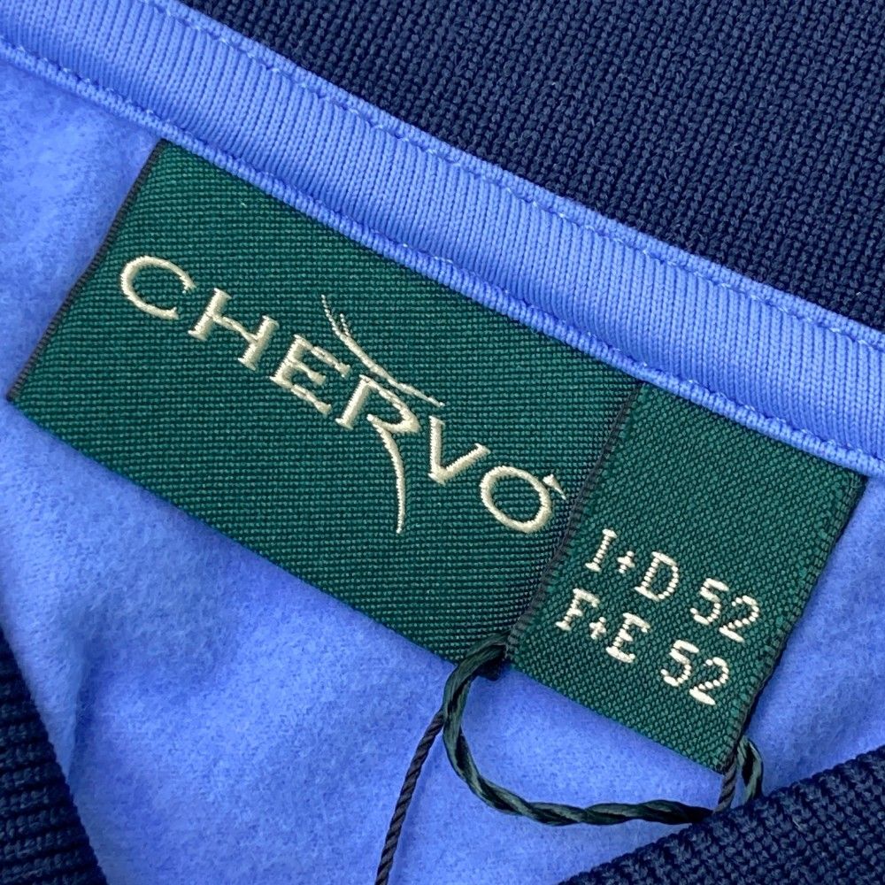 サイズ：52 CHERVO シェルボ  長袖ポロシャツ  ブルー系 [240101449087] ゴルフウェア メンズ ストスト サイズ：52 CHERVO シェルボ 長袖ポロシャツ ブルー系