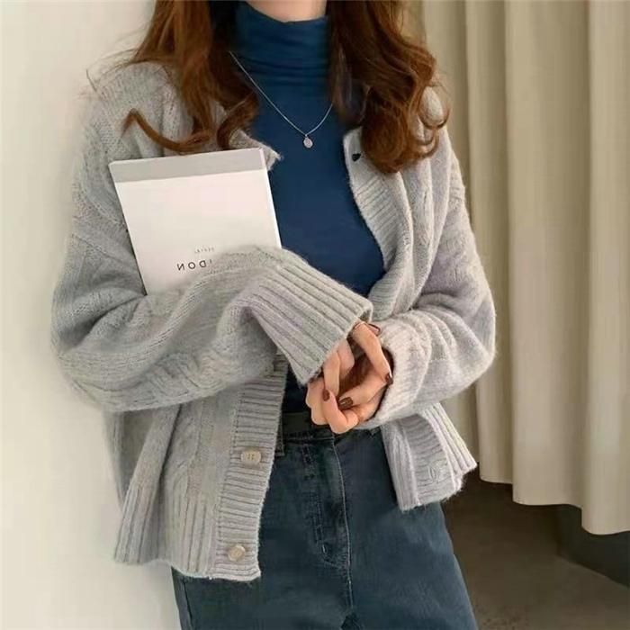 ニットカーディガン レディース 秋冬 きれい 長袖 お出かけ アウター ショート丈 かわいい 大人 前開き カジュアル 通学 通勤 着回し 着痩せ ニットカーディガン レディース 秋冬 きれい 長袖 お出かけ