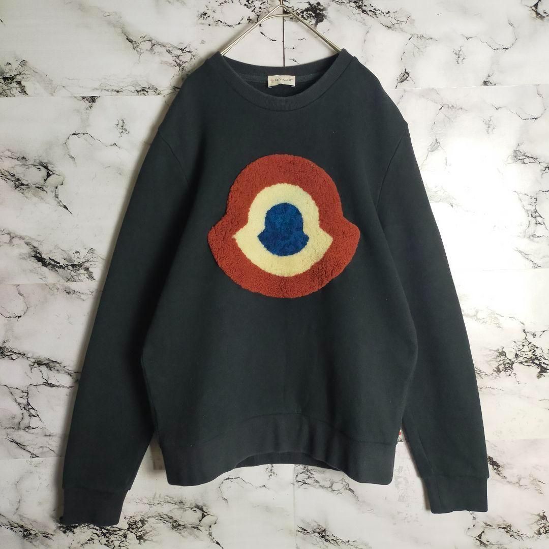 モンクレール ビッグロゴ入りスウェット 希少デザイン パイルロゴ