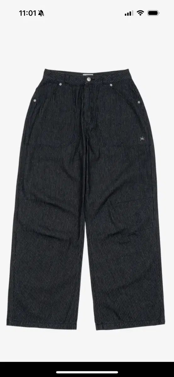 THECOLDESTMOMENT ザコールデストモーメント starfish pin stripe ズボン ブラック S