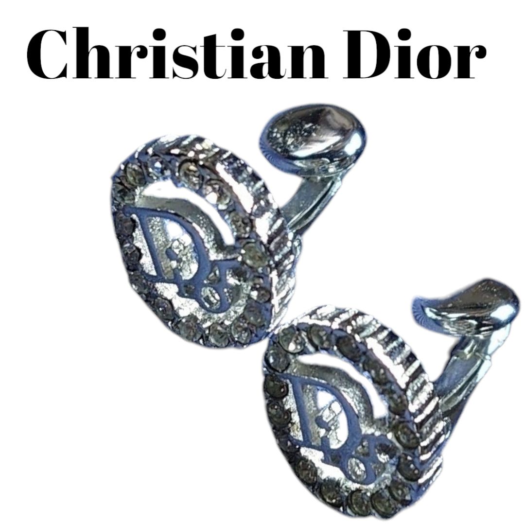 USED/Christian Dior クリスチャンディオール/イヤリング/シルバー色