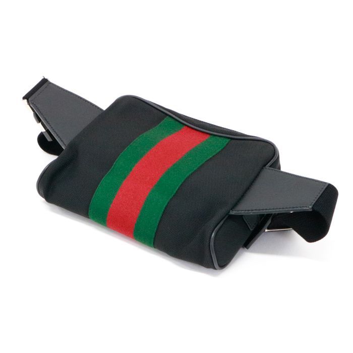 GUCCI グッチ ウエストポーチ シェリー GGキャンバス ブラウン