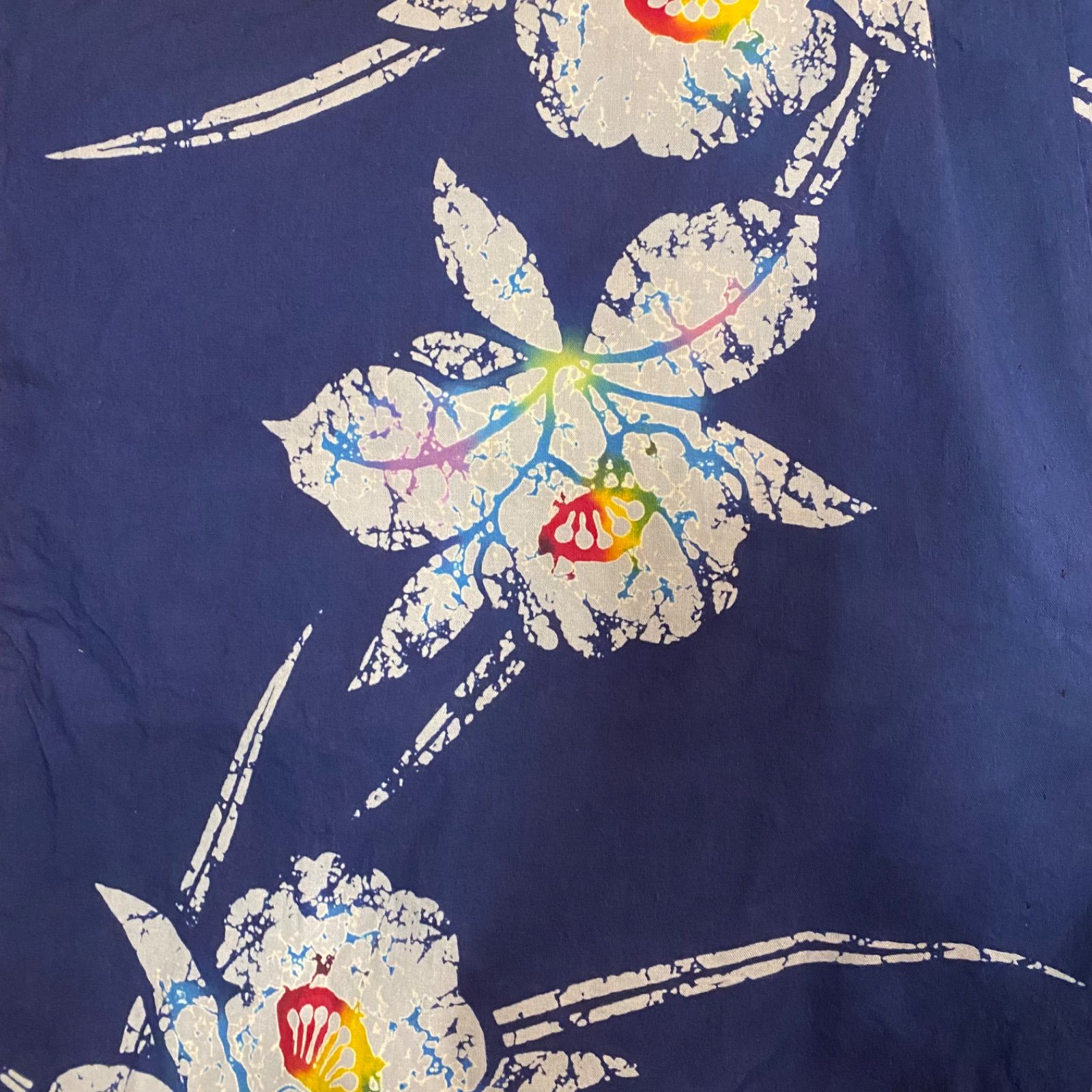 浴衣リメイク 藍染 ワンピース ドレス 帯サッシュベルト 和洋