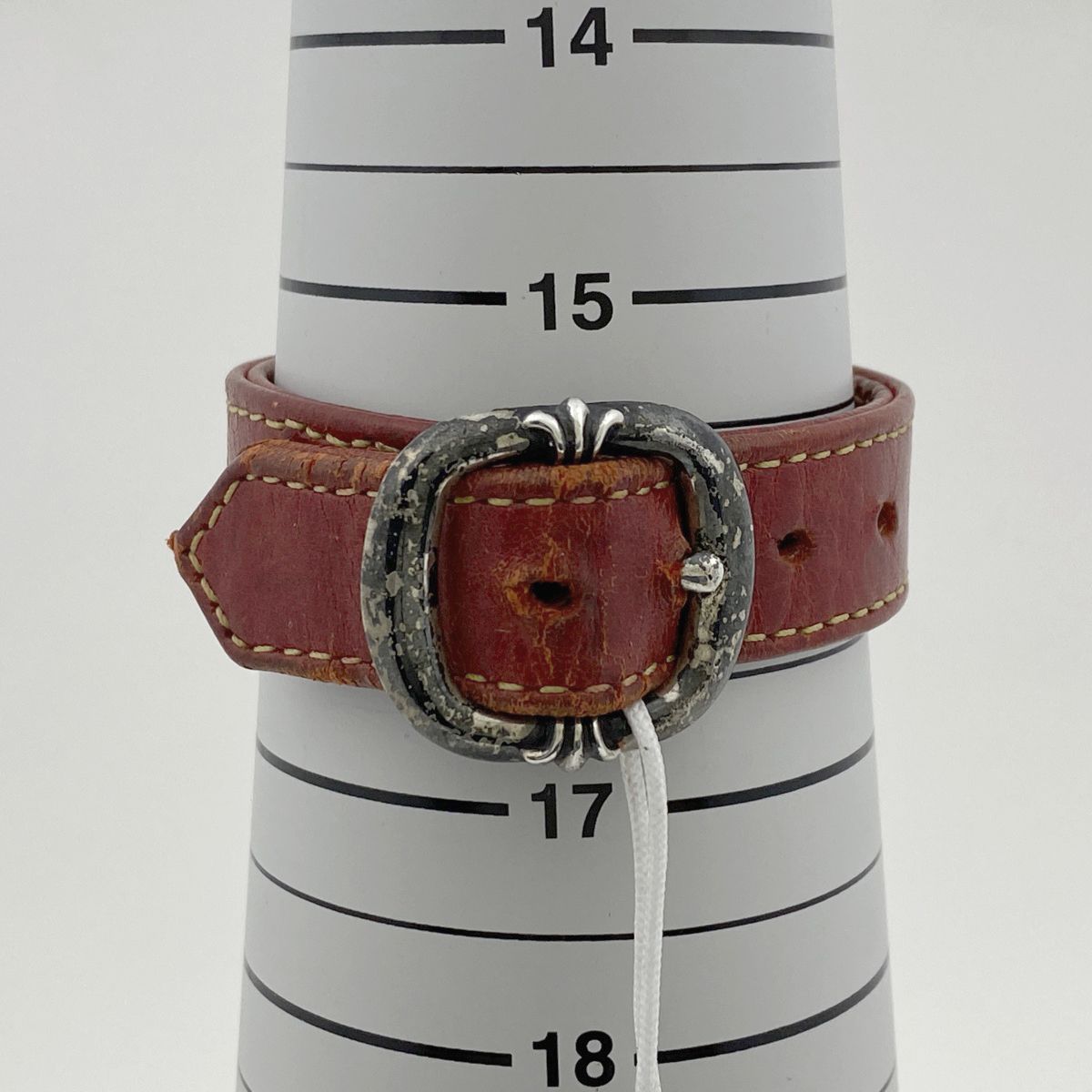 クロムハーツクロスボールレザーブレスレット クロムハーツ サイズ:9