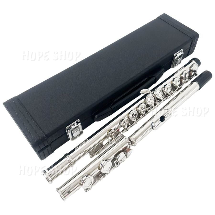 フルート本体 銀メッキ 16キー ケース付き Amazon.co.jp: フルート 銀メッキ 吹奏楽部 フルート C調 16鍵 開閉穴