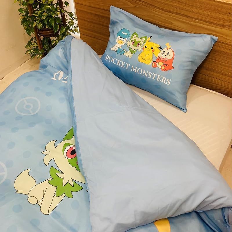 ポケモン ピカチュウ シングル 布団カバー + 枕カバー セット
