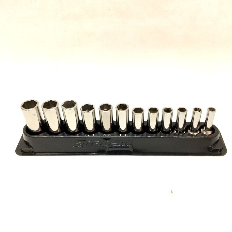 Snap-on スナップオン FDX ディープソケットセット 212YSFSMY 3|8 9.5mm 6角 12個セット トレー付 フランクドライブエクストラ △ DW3469