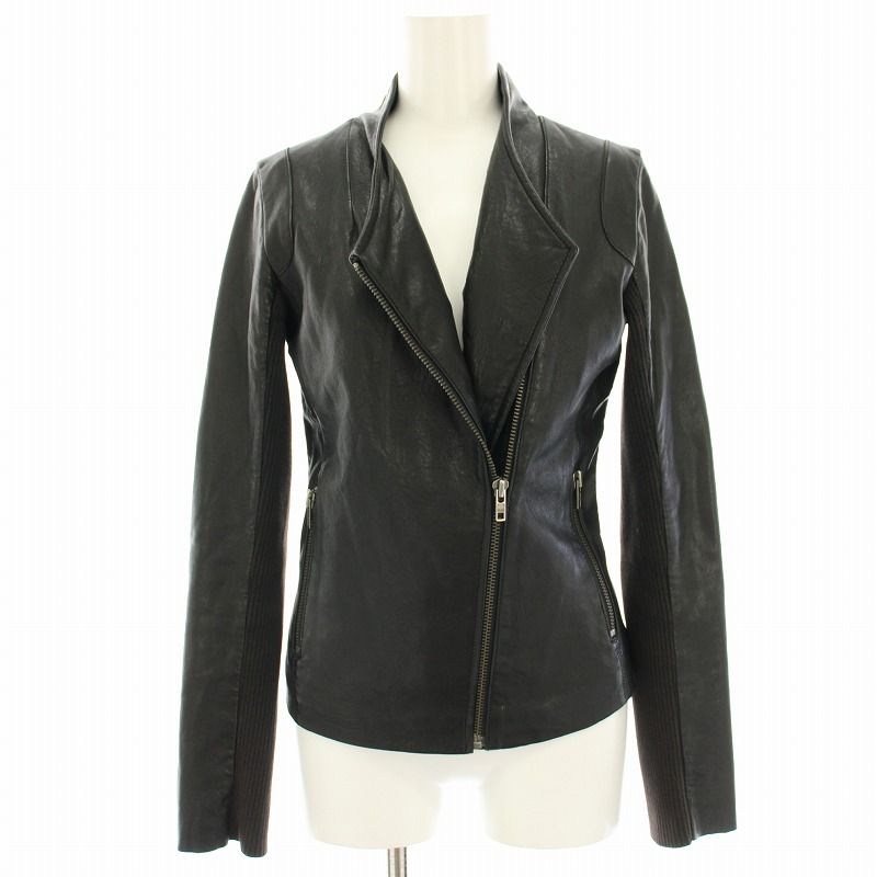 Zadig&Voltaire ラムレザー レザージャケット 36 S ザディグ エ ヴォルテール ZADIG & VOLTAIRE ライダース