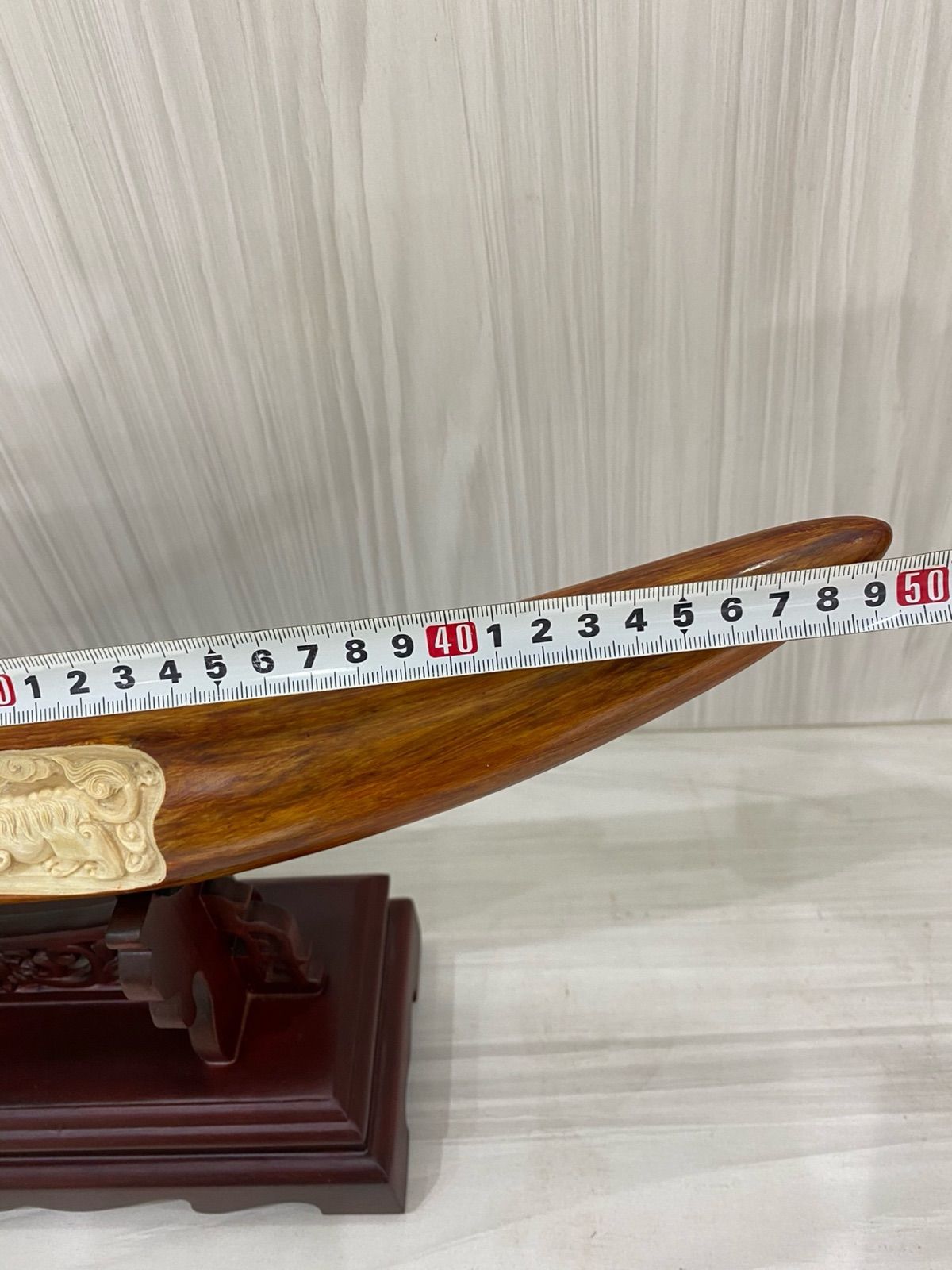 商品名:天然マンモス牙美しい手作り彫刻 万事うまく行く 置物