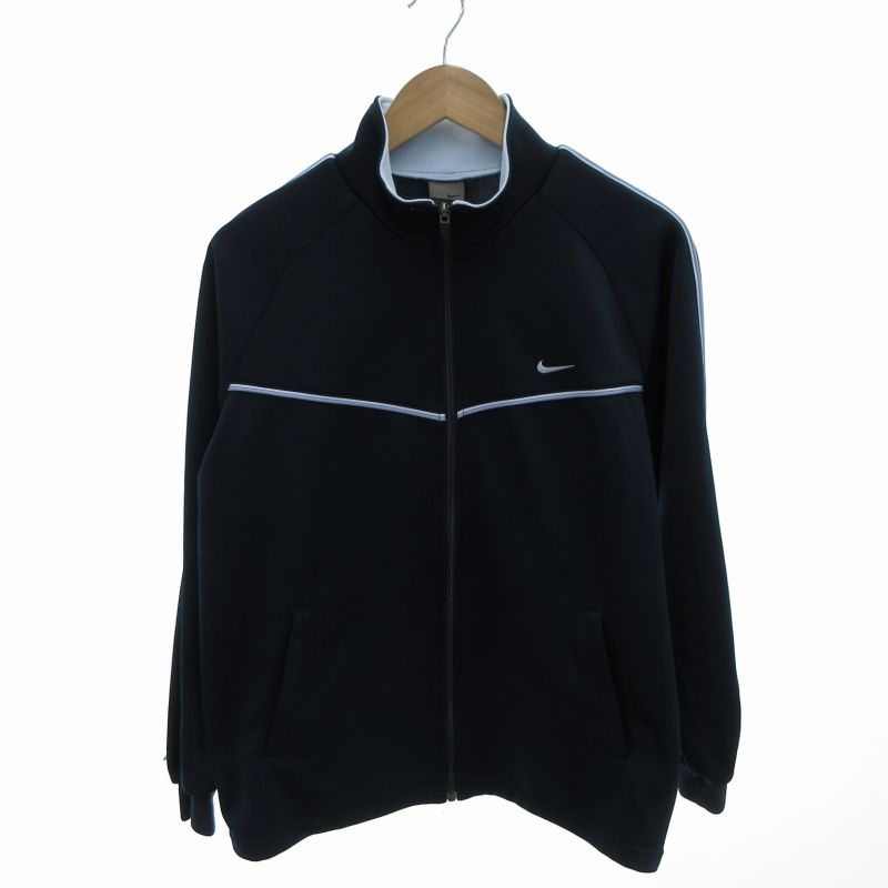 NIKEナイキトラックジャケットジャージブルゾン黒ブラック青