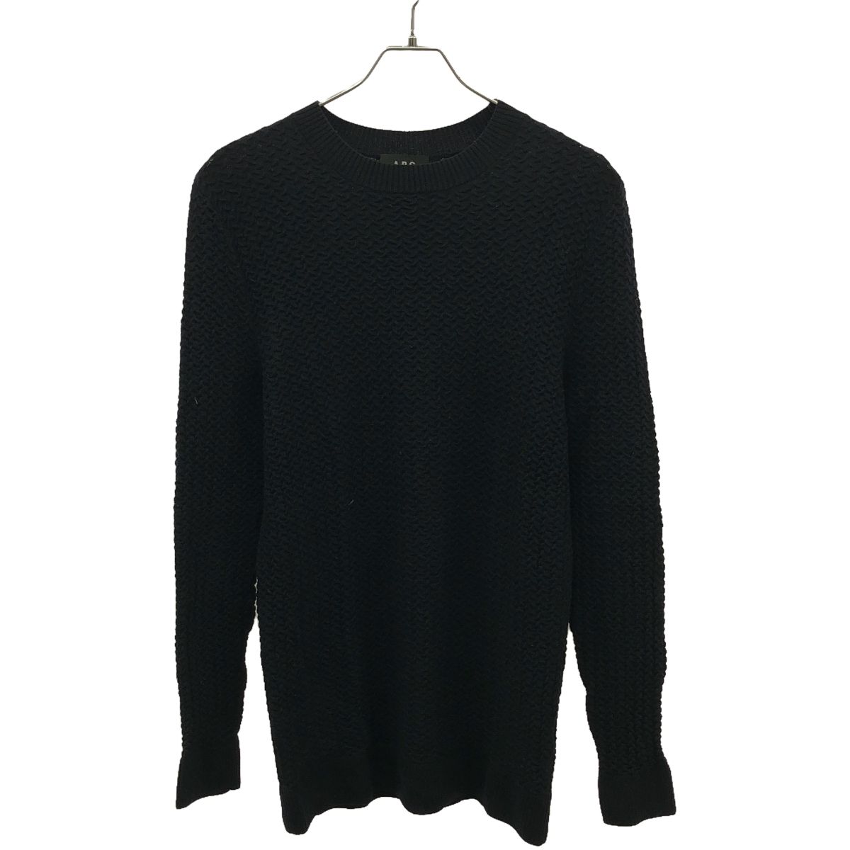 A.P.C アーペーセー ウールワッフルニットセーター ネイビー S-購入し 
