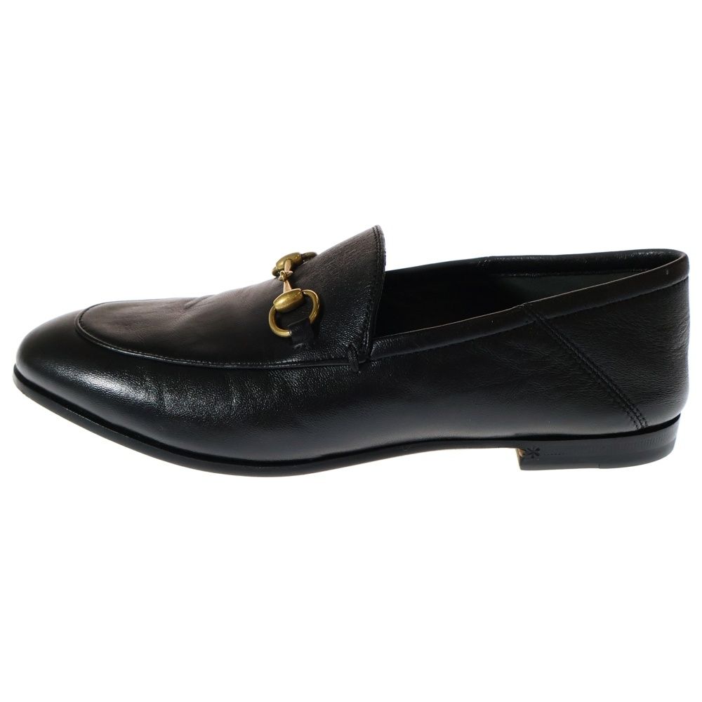 GUCCI グッチ Horsebit Leather Loafers ホースビット レザーローファー ブラック レディース 414998