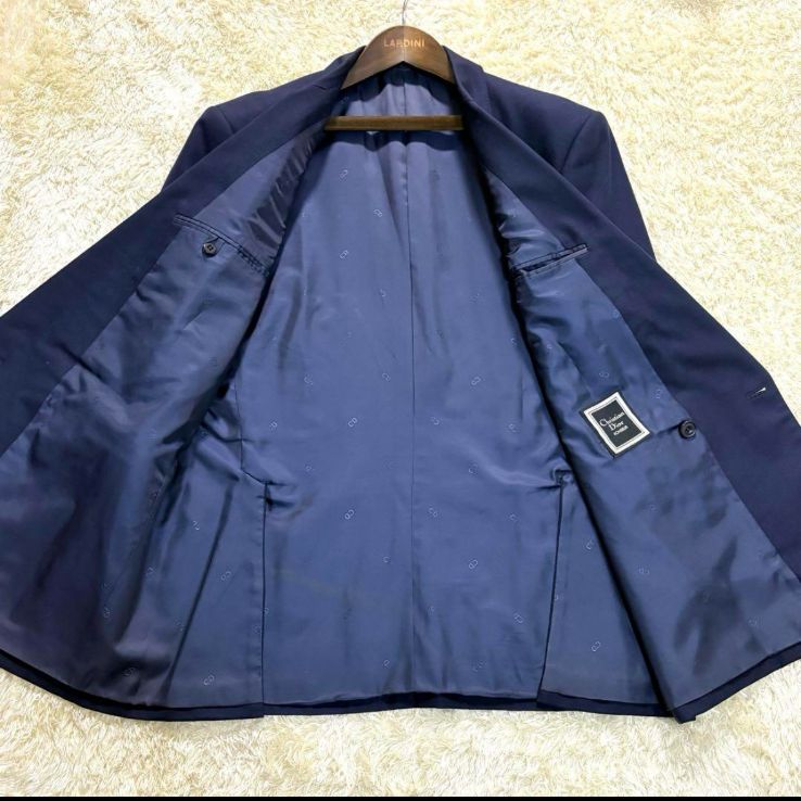 クリスチャンディオール　プレタポルテ　最高級　M テーラードジャケット　太襟 クリスチャンディオール テーラードジャケット ブレザー ダブル