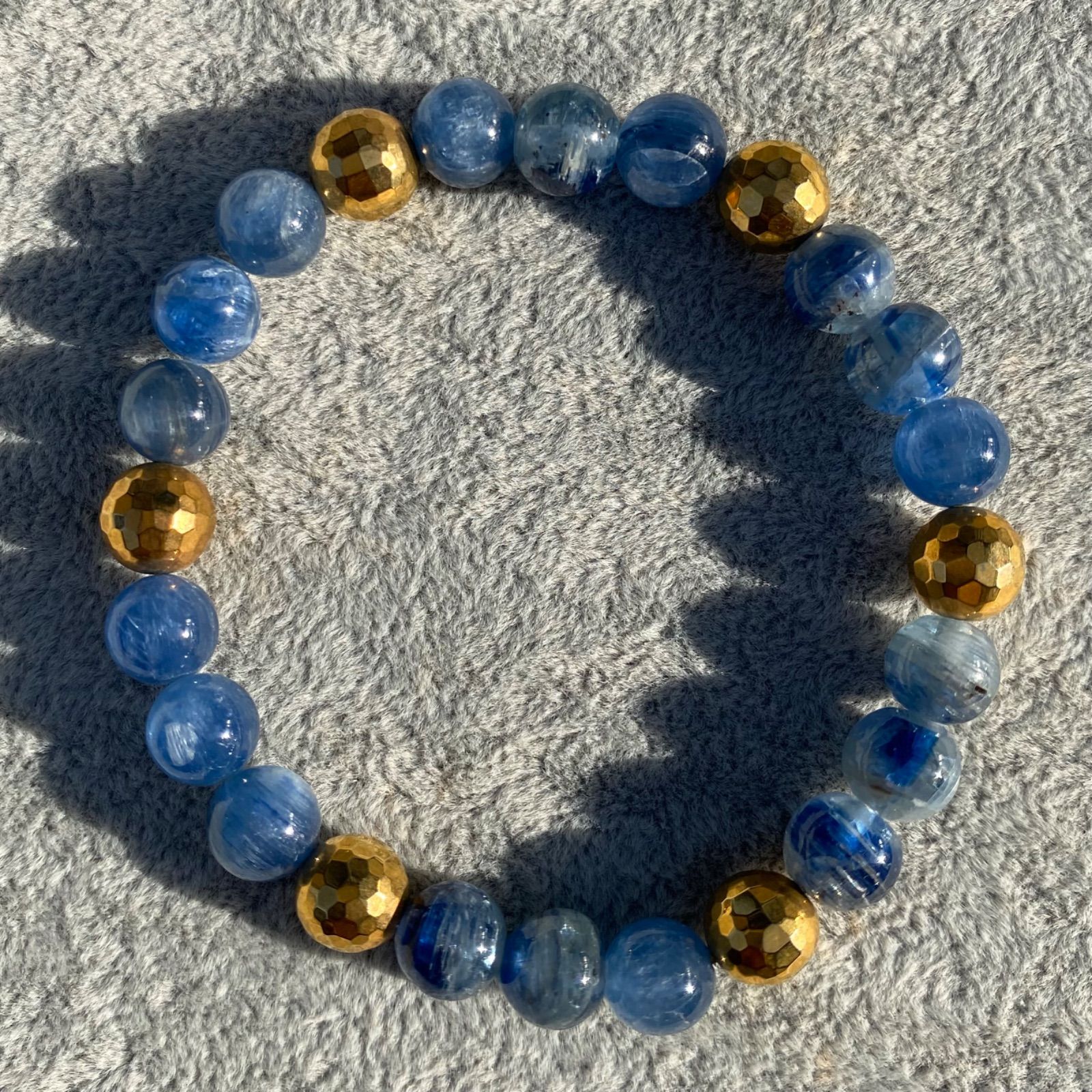 160077 カイヤナイトと14Kのブレスレット 【楽天市場】グリーン