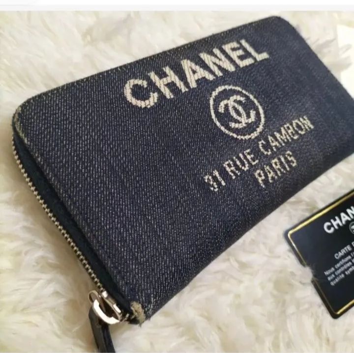 CHANEL デニム 長財布 ラウンド 箱 保存袋 ギャランティーカード CHANEL デニム 長財布 ラウンド 箱 保存袋 ギャランティーカード