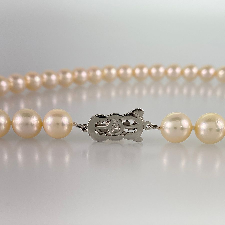 MIKIMOTO ミキモト 真珠 ペンダント K14WG MIKIMOTO - ミキモト ネックレス パール 真珠 8.5-9.0mm K14WG