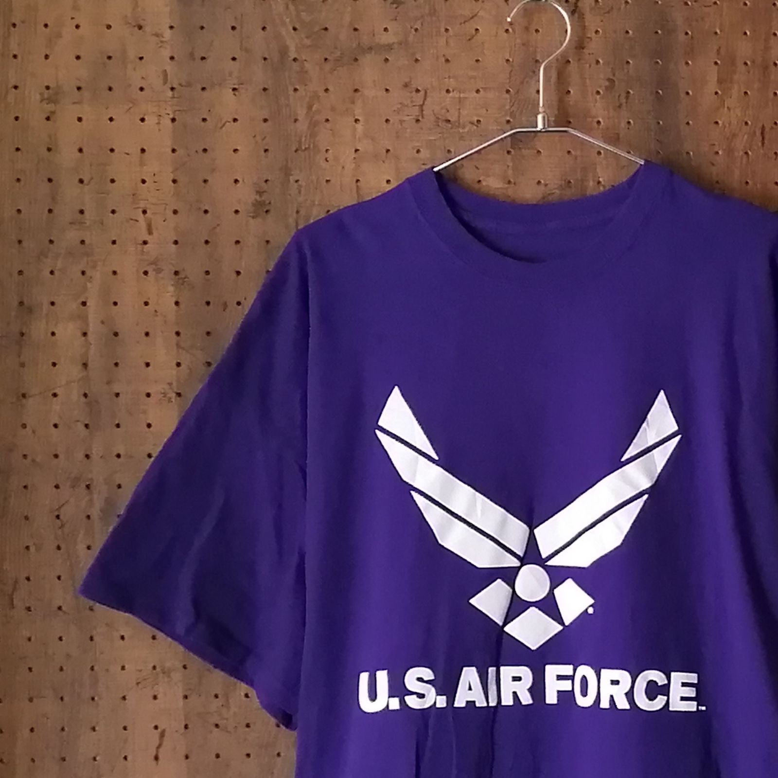 U.S.AIR FORCE 両面プリント プリントTシャツ USA製 メンズXXL /eaa340325グレー系灰色柄