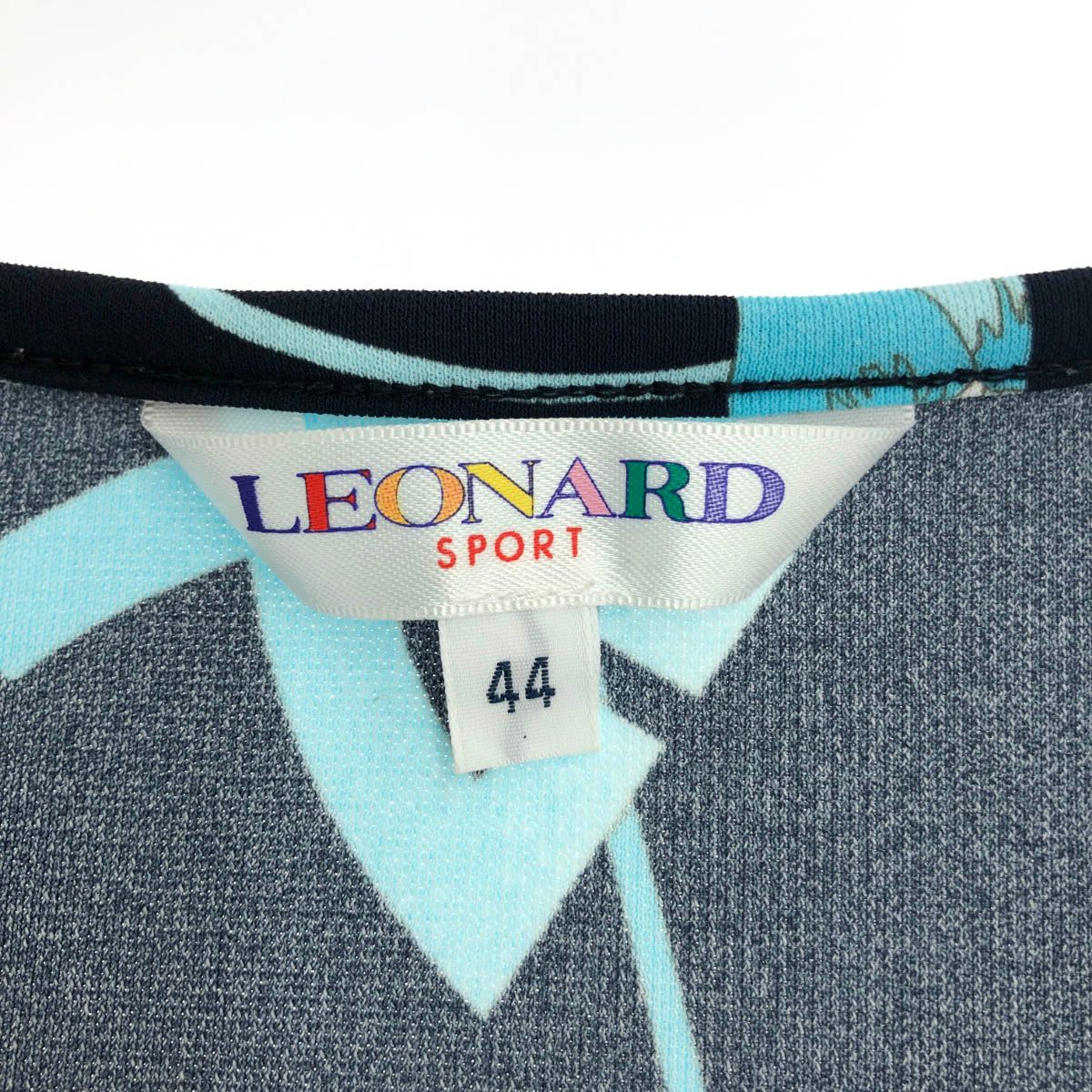 LEONARD SPORT レオナールスポーツ 七分袖カットソー ブラック/ブルー