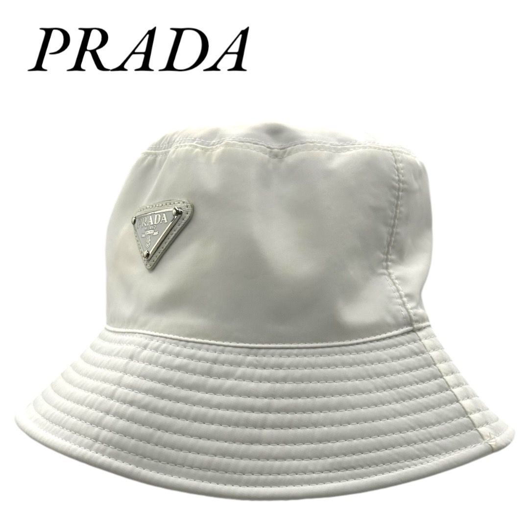 フォロワー限定20%OFFクーポン配布中】PRADA プラダ バケットハット キャンバス ホワイト バケハ - メルカリ