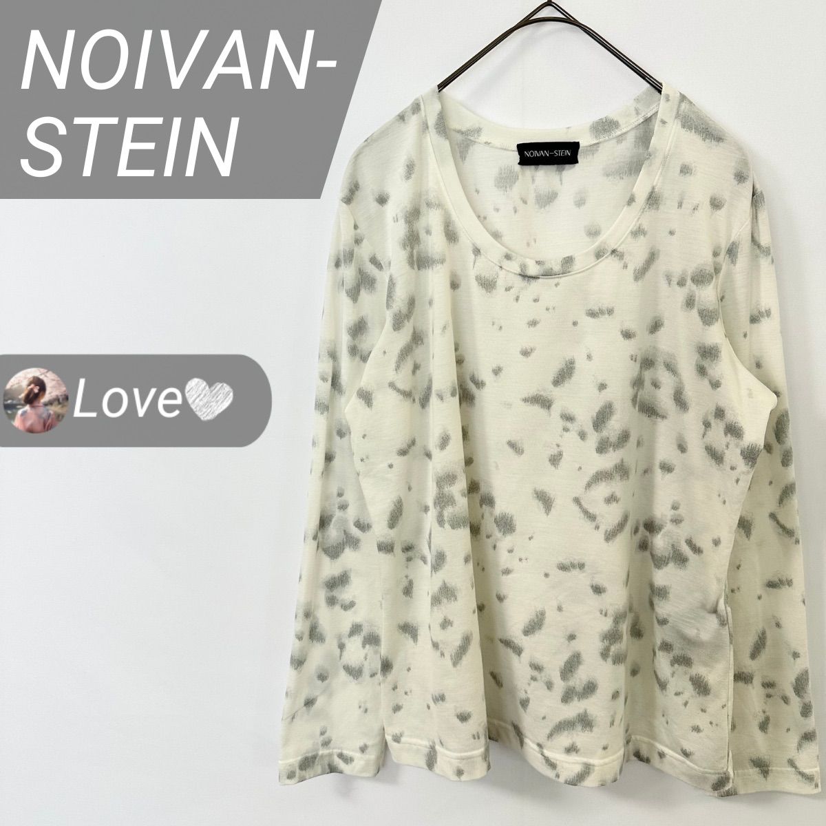 NOIVAN-STEIN シャツ クルーネック 総柄 薄手 日本製 シンプル - メルカリ