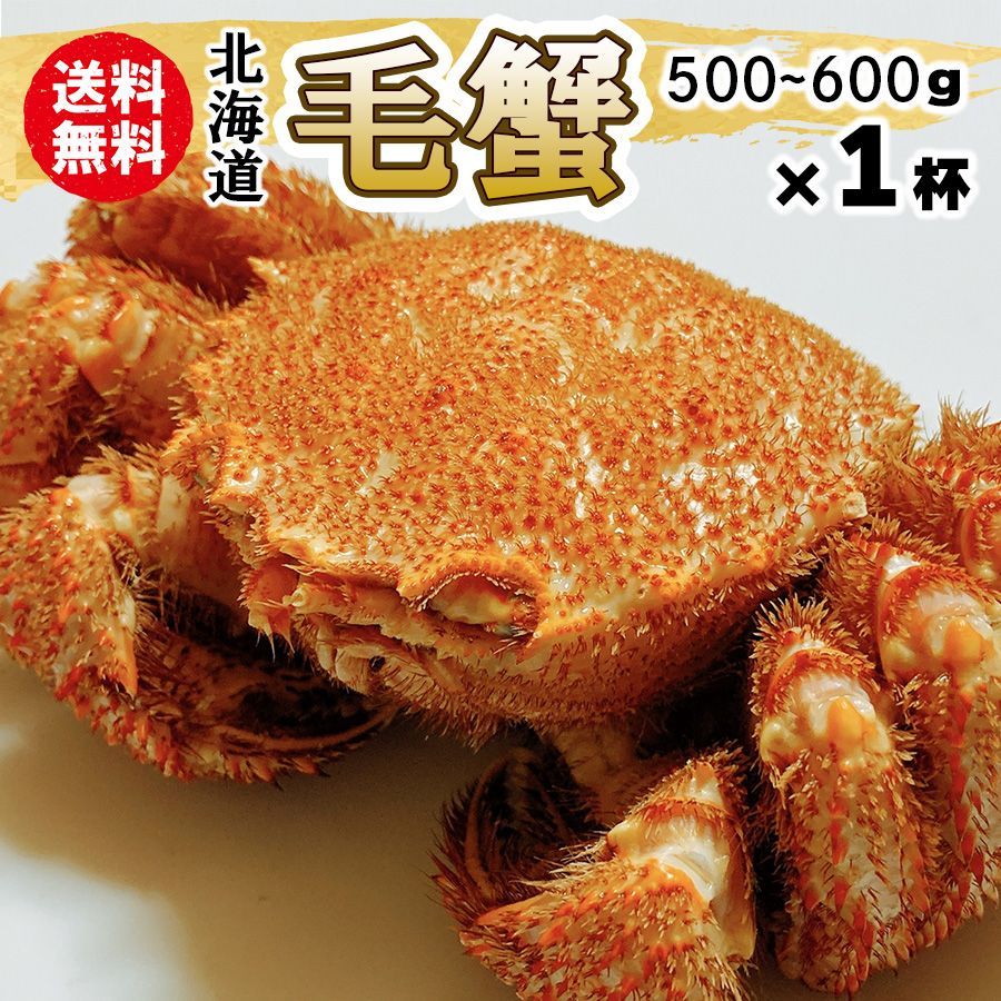 北海道産 毛蟹 （約500g～600g×1杯） ボイル済 北海道直送 高級