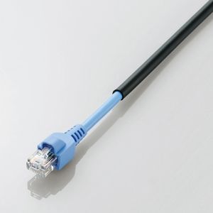 【新品・2営業日で発送】ELECOM エレコム 屋外用 ツメ折れ保護カバー付LANケーブル(Cat5E)／10m／ブラック(LD-VAPFR／BK10)
