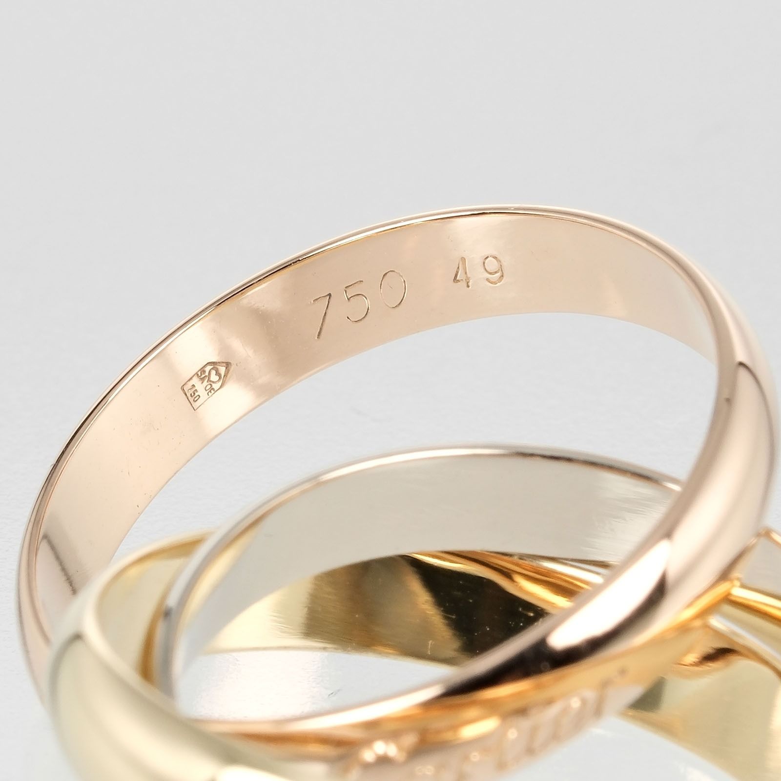 CARTIER】カルティエ トリニティ K18ゴールド×YG PG WG 9号