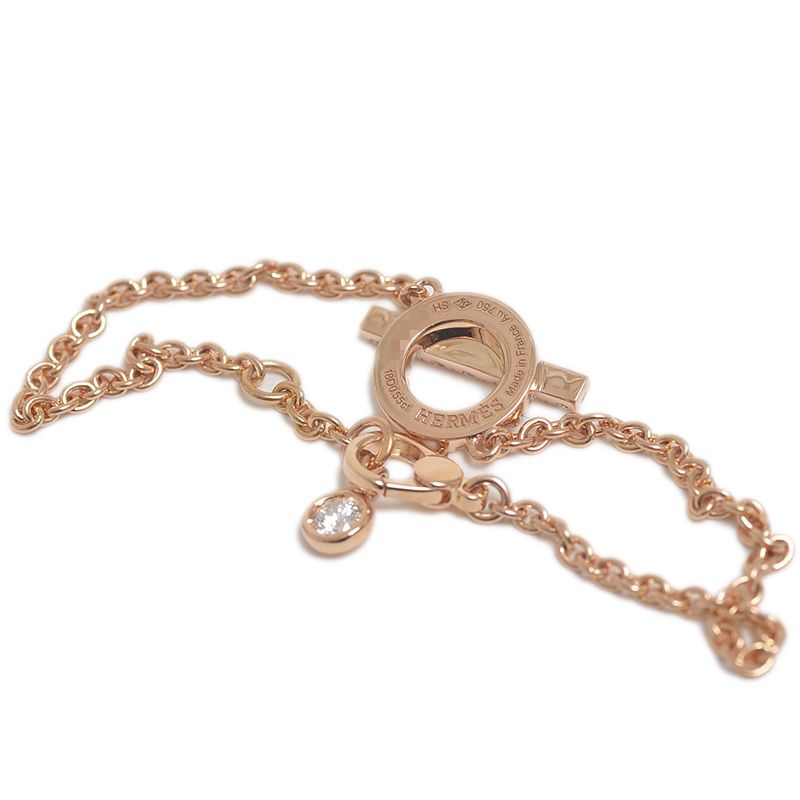 エルメス フィネス ブレスレット K18RG/ダイヤ SHサイズ - メルカリ 