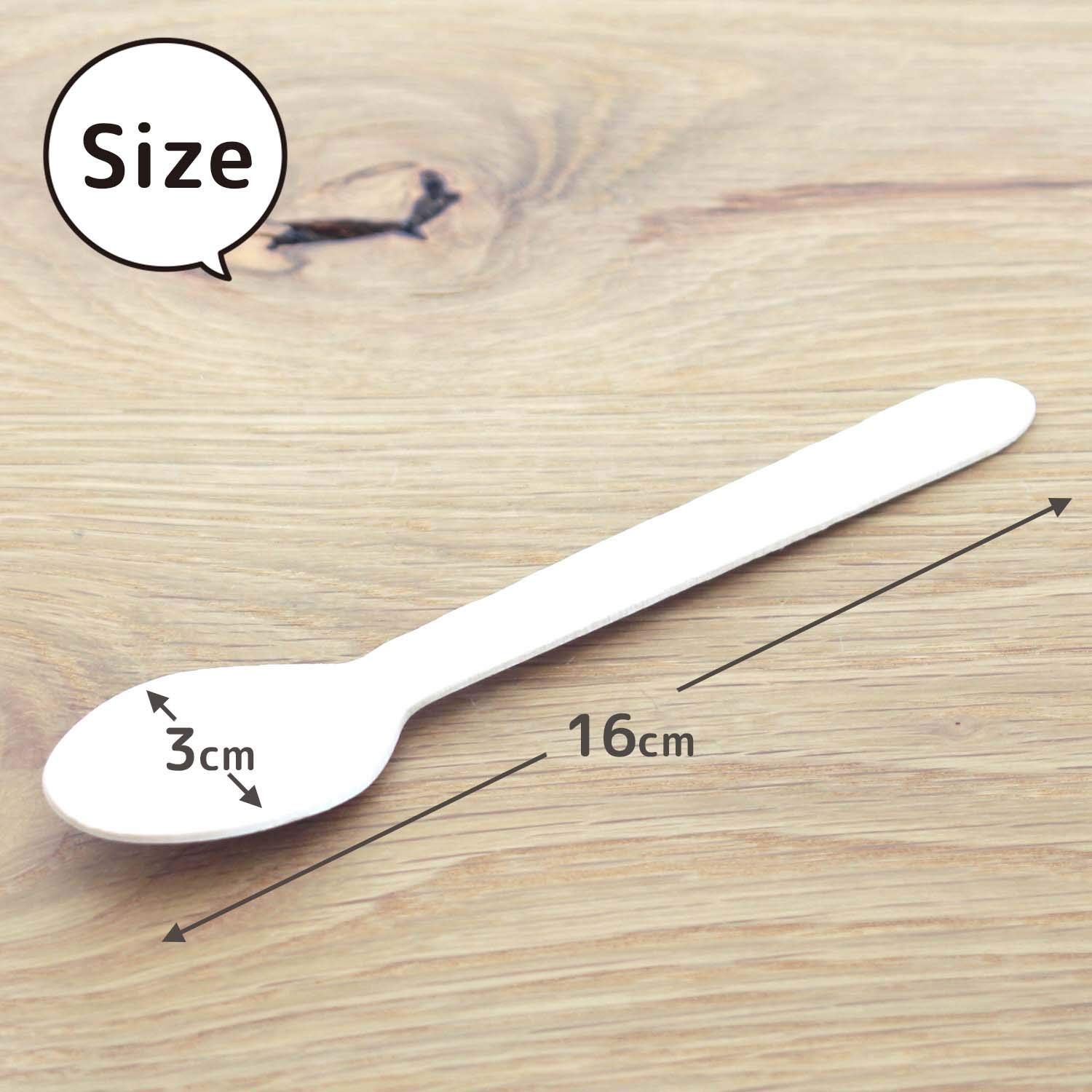 100本入 長さ約160mm ナチュラル 木製 使い捨てスプーン 中村 WWW_SKLAD-KIRPICHA_RU