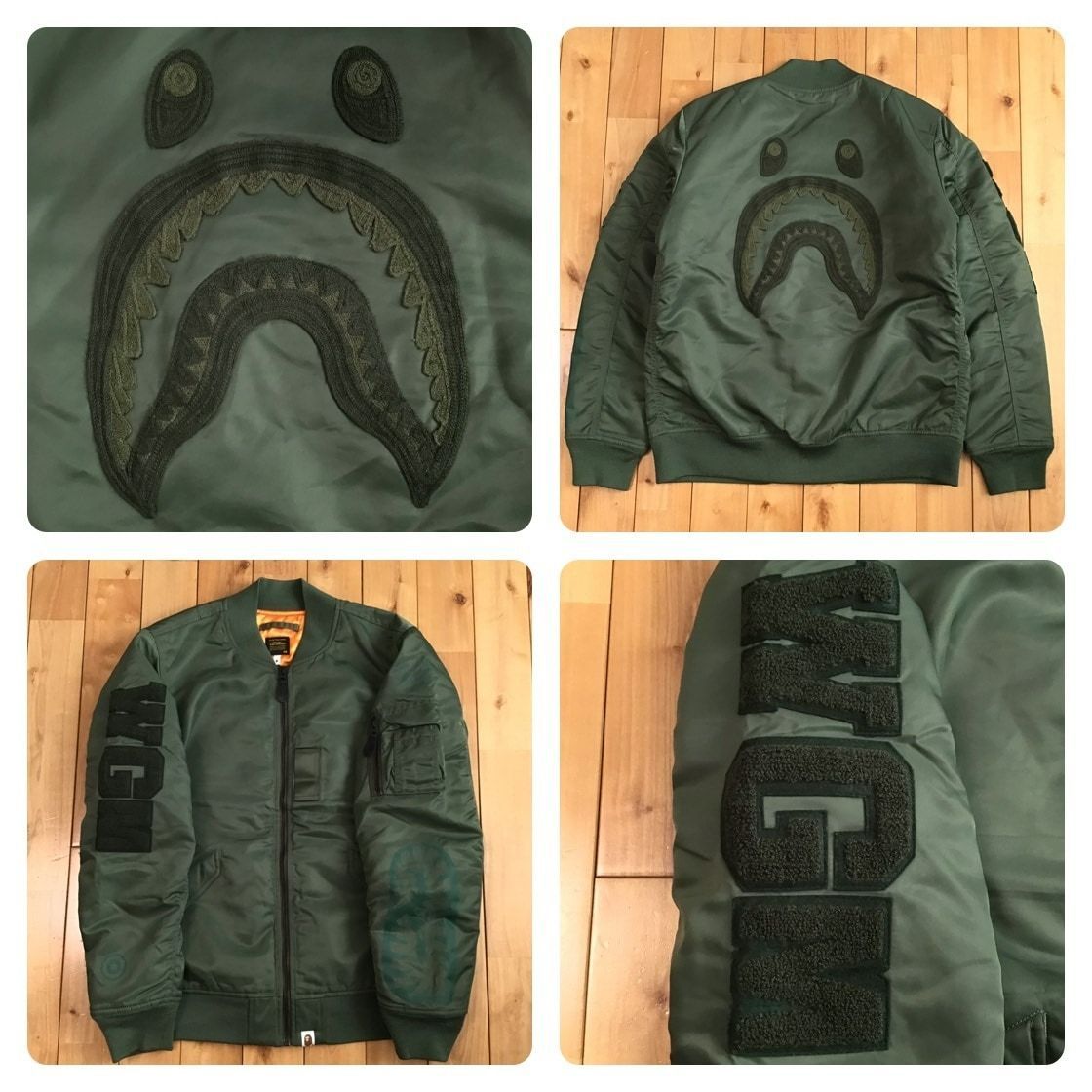 SHARK MA-1 Bomber Jacket Mサイズ a bathing ape BAPE シャーク フライト ジャケット エイプ ベイプ アベイシングエイプ WGM