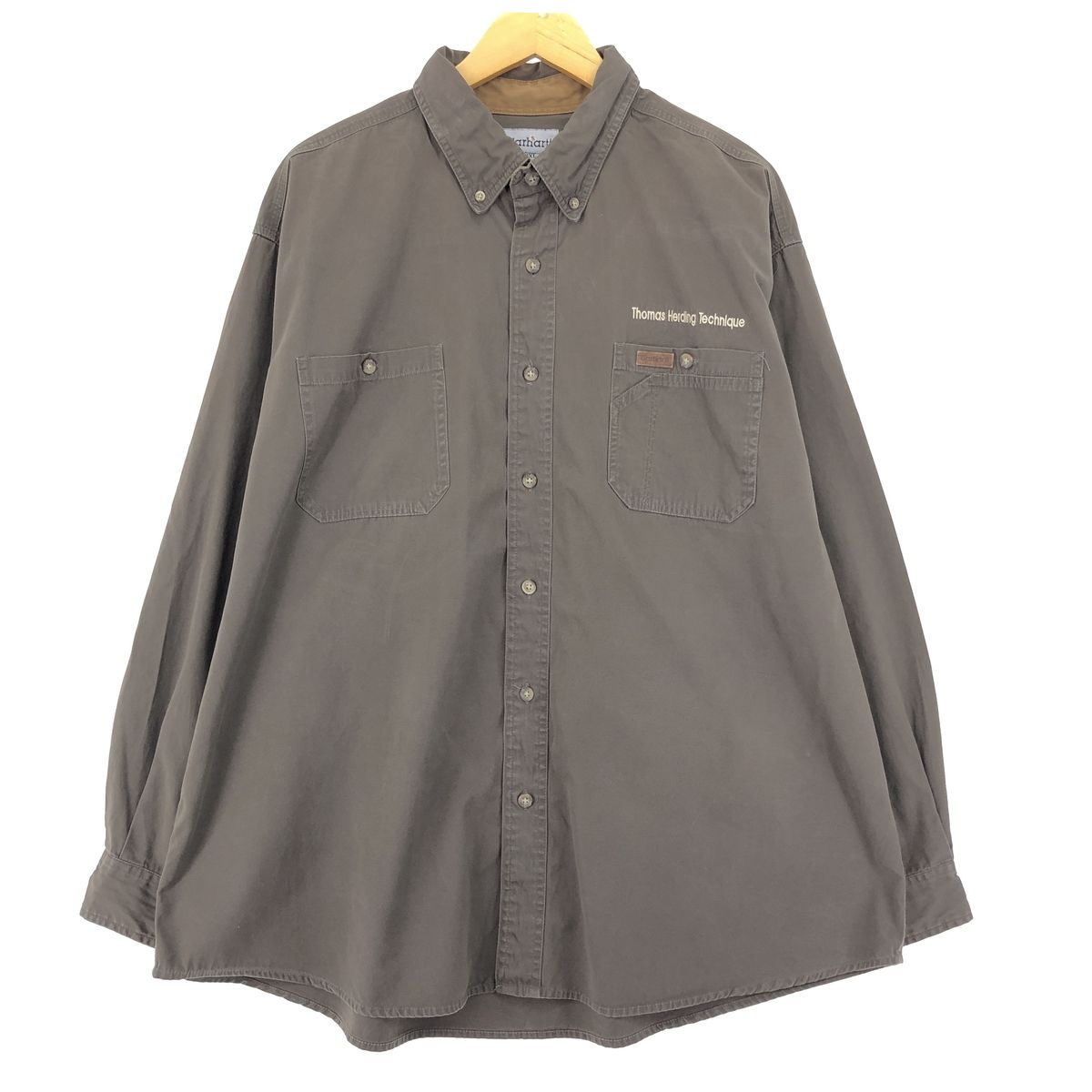 古着 カーハート Carhartt 長袖 ボタンダウン ワークシャツ メンズXXXL/eaa408685