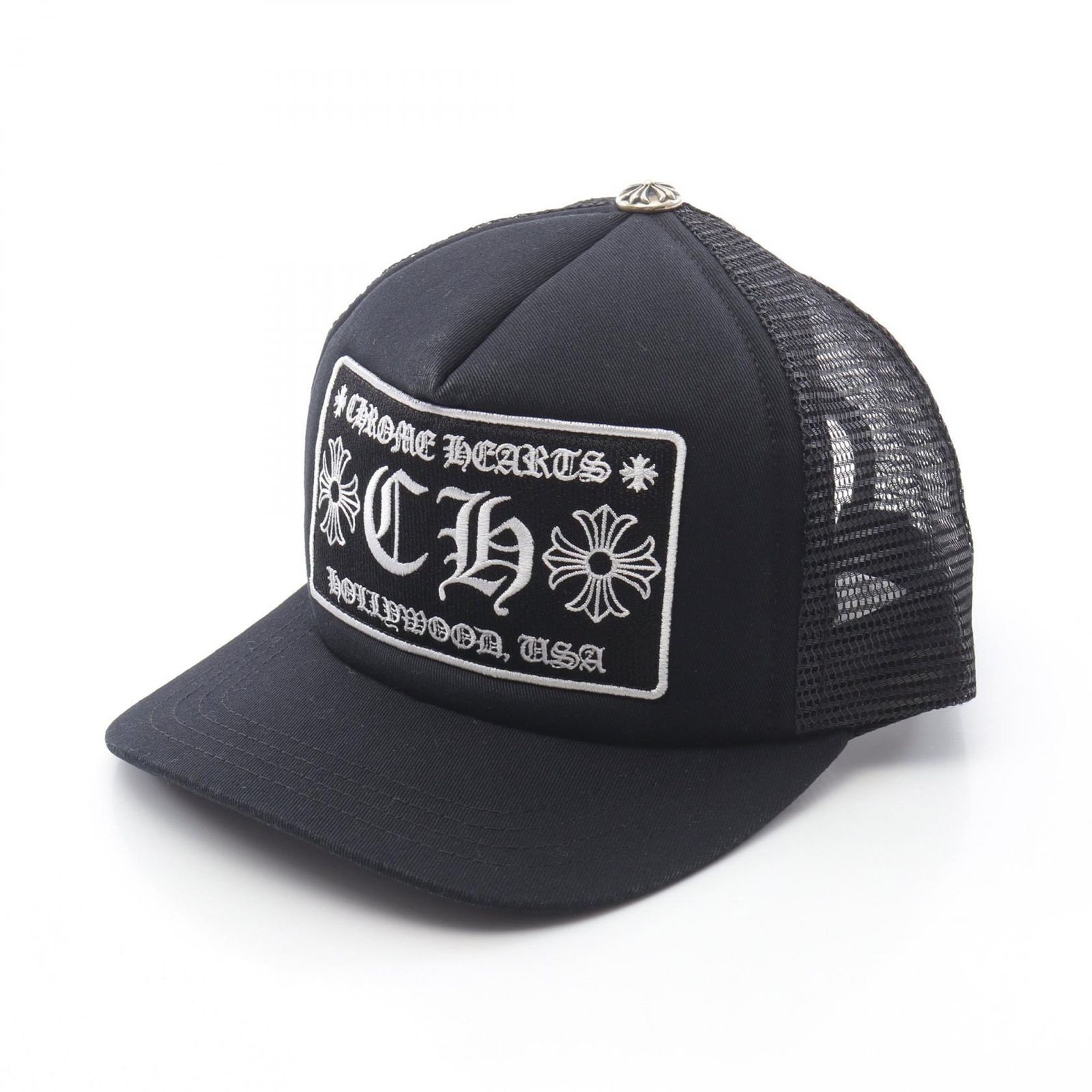 クロムハーツ CHROME HEARTS キャップ TRUCKER CAP CHパッチクロスボール ベースボール ブラック その他 キャップ メンズ Used A
