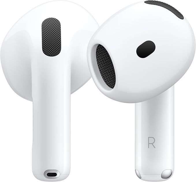 Apple AirPods 4 ワイヤレスイヤホン Bluetooth5.3 パーソナライズされた空間オーディオ 耐汗耐水性能 USB-C 充電ケース H2 チップ 最大 30 時間の バッテリー駆動時間 iPhoneで簡単に設定