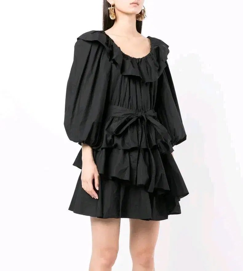 ウラジョンソン ジゼル ラッフル ワンピース セシリーバンセン セルフ ポートレイト マージュ ラベルルブラン