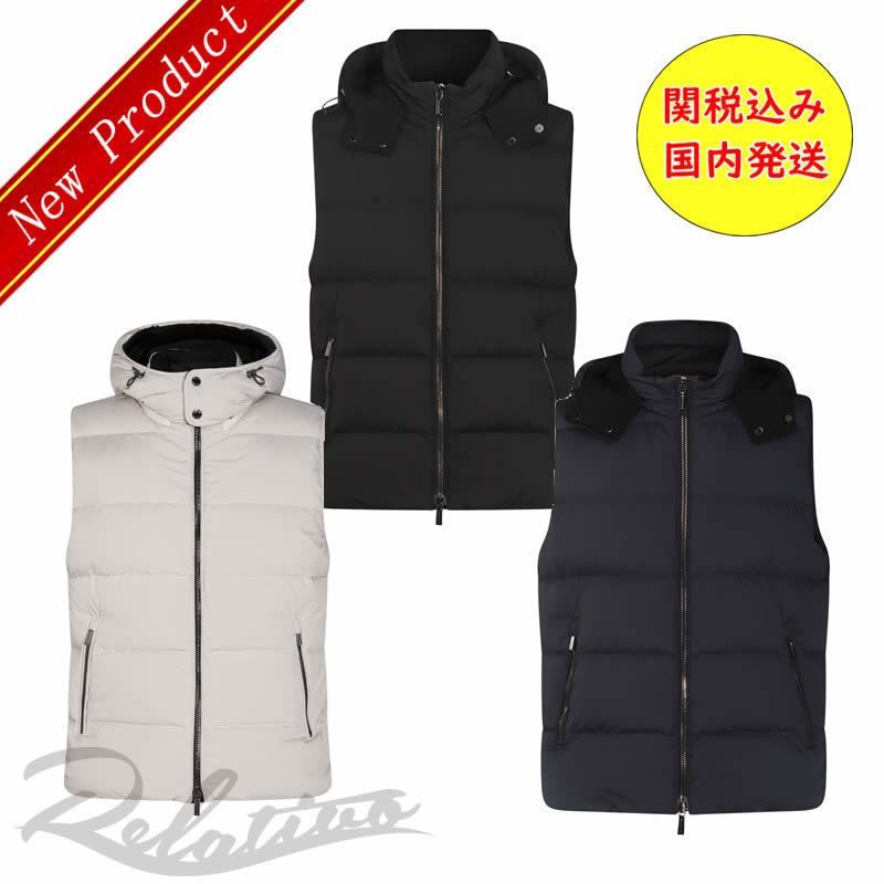 可 Moorer ムーレー FIRE-SKT ダウンベスト Acquaシリーズ ネイビー MOUGI200307TEPA034U0497