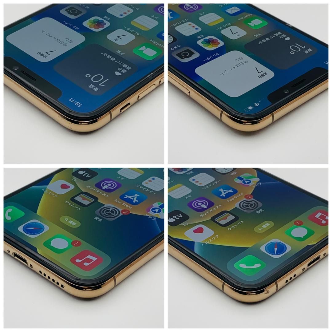 iPhoneXs 64GB ゴールド【SIMフリー】新品バッテリー 管理番号：9 
