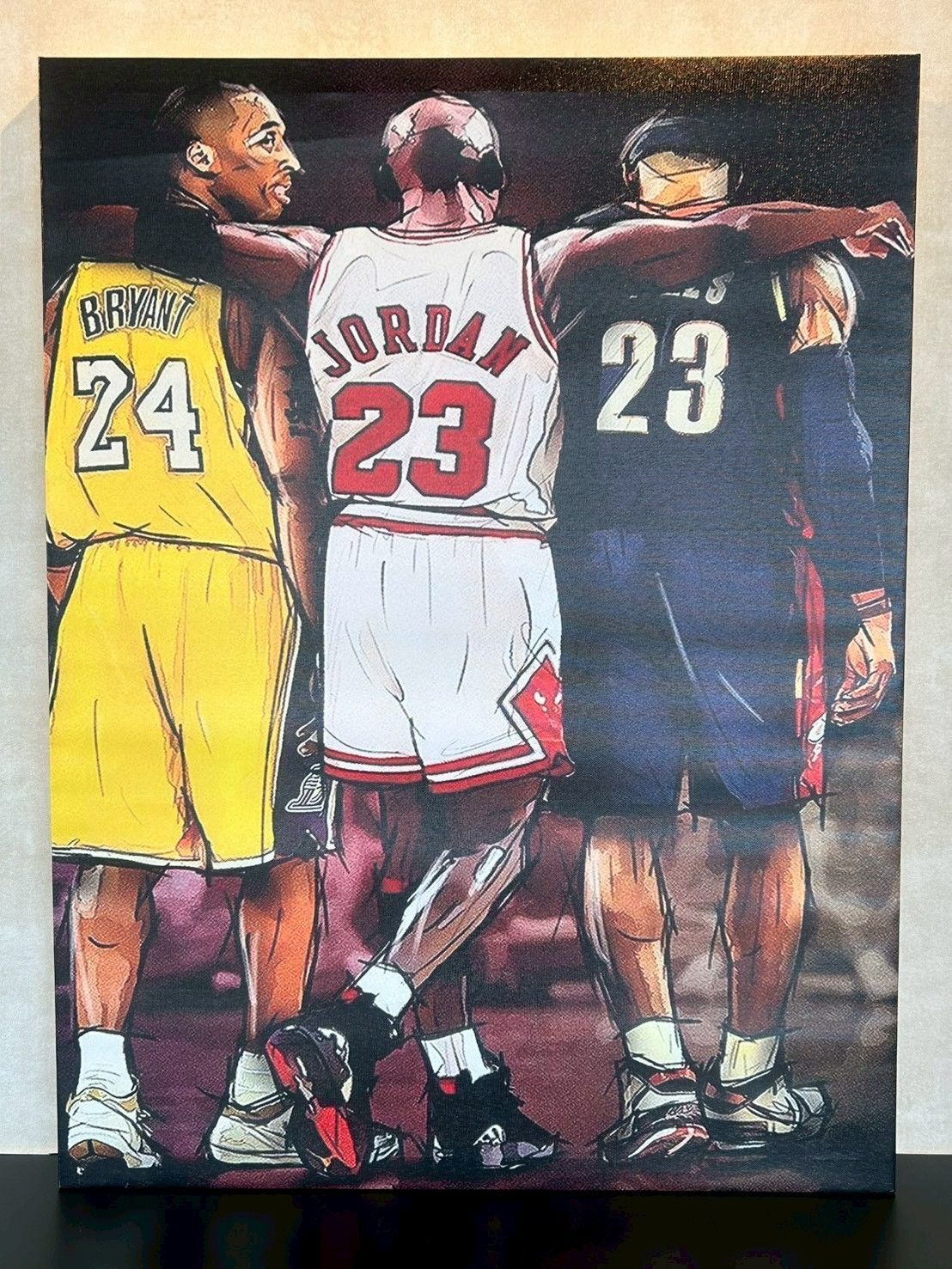 C グラフィックアート キャンバス絵画 バスケットボール マイケル ジョーダン 背番号２３